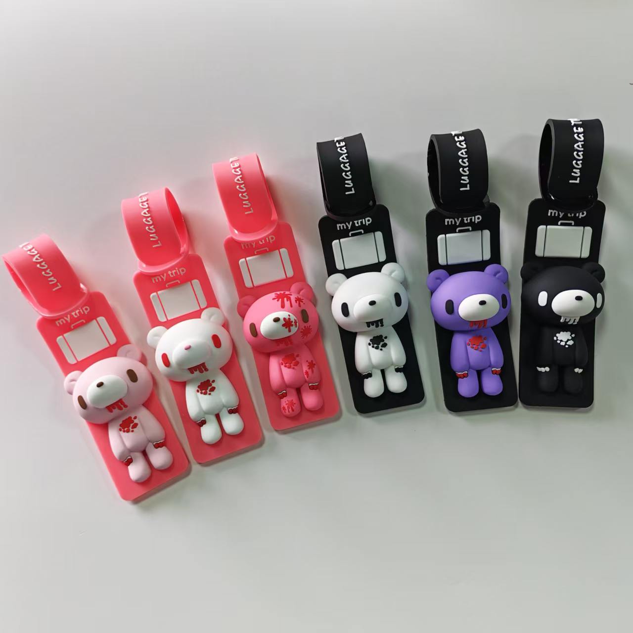 Tablet Cute Accessories - Cute Cartoon Bear Silicone Luggage Tag,