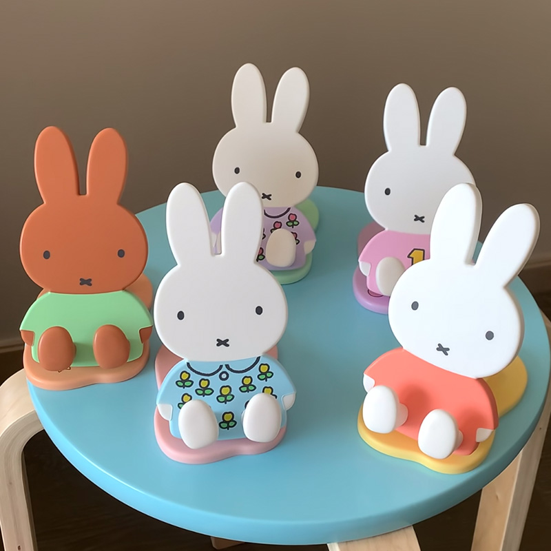 Tablet Cute Accessories - Cartoon Miffy Telescopic Folding Phone Stand,Adjustable