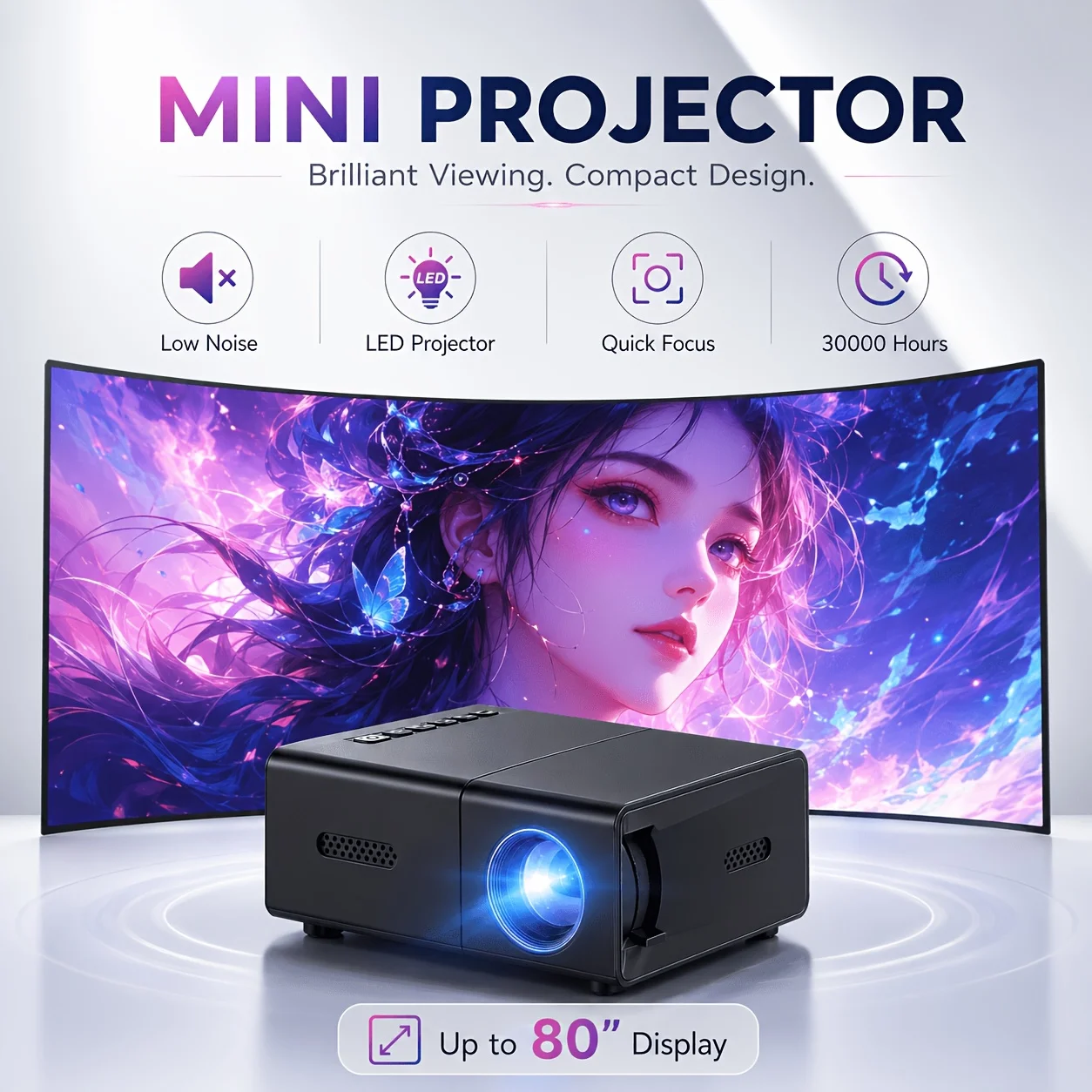 Mini portable projector, compa - огляд і ціна Android Tablet Gaming Accessories