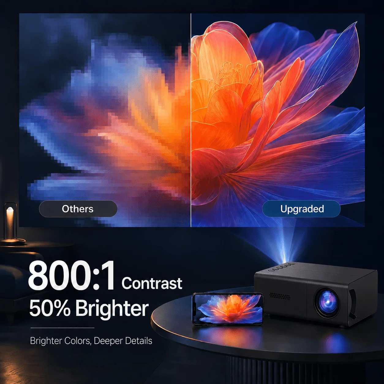 Mini portable projector, compa - огляд і ціна Android Tablet Gaming Accessories