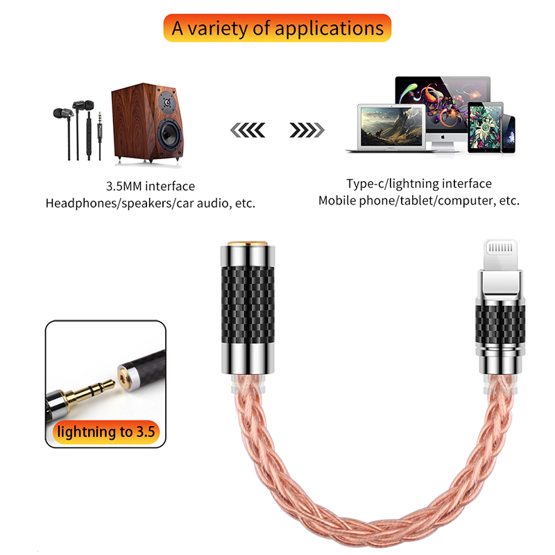 YYTCG Type-C To 2.5/3.5/4.4mm  - огляд і ціна Wired Earphone Lightning
