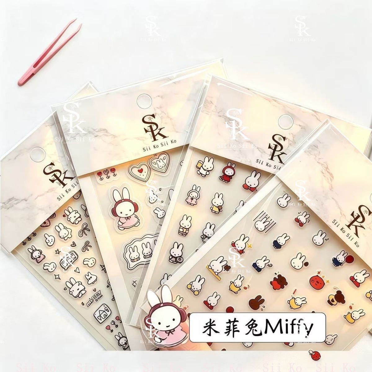 Miffy Rabbit Nail Stickers Cut - огляд і ціна Tablet Cute Accessories