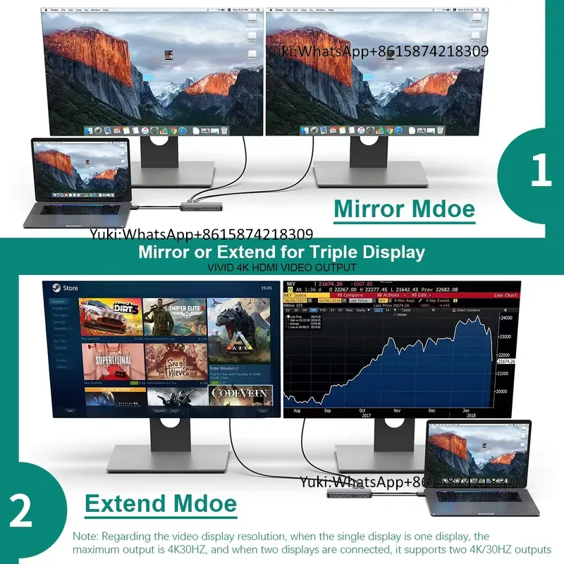 Hot Selling Dual Display Scree - огляд і ціна Usb Hub Type C