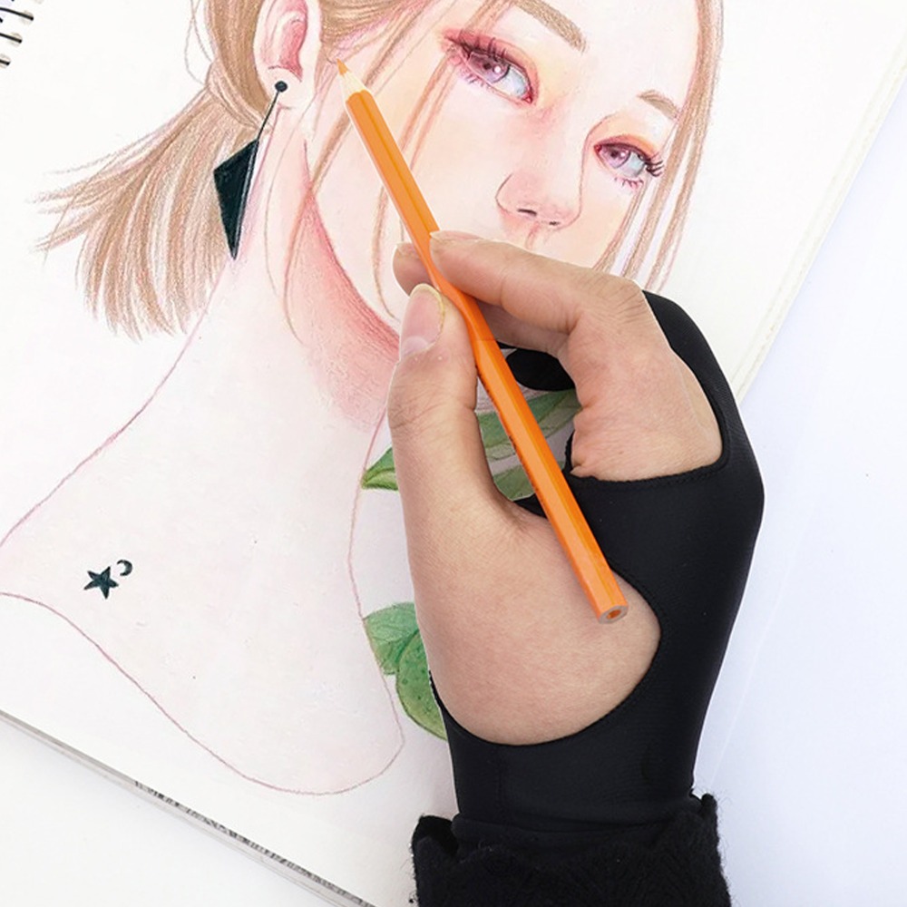 2pcs Durable Two-Finger Design - огляд і ціна Drawing Glove Artist