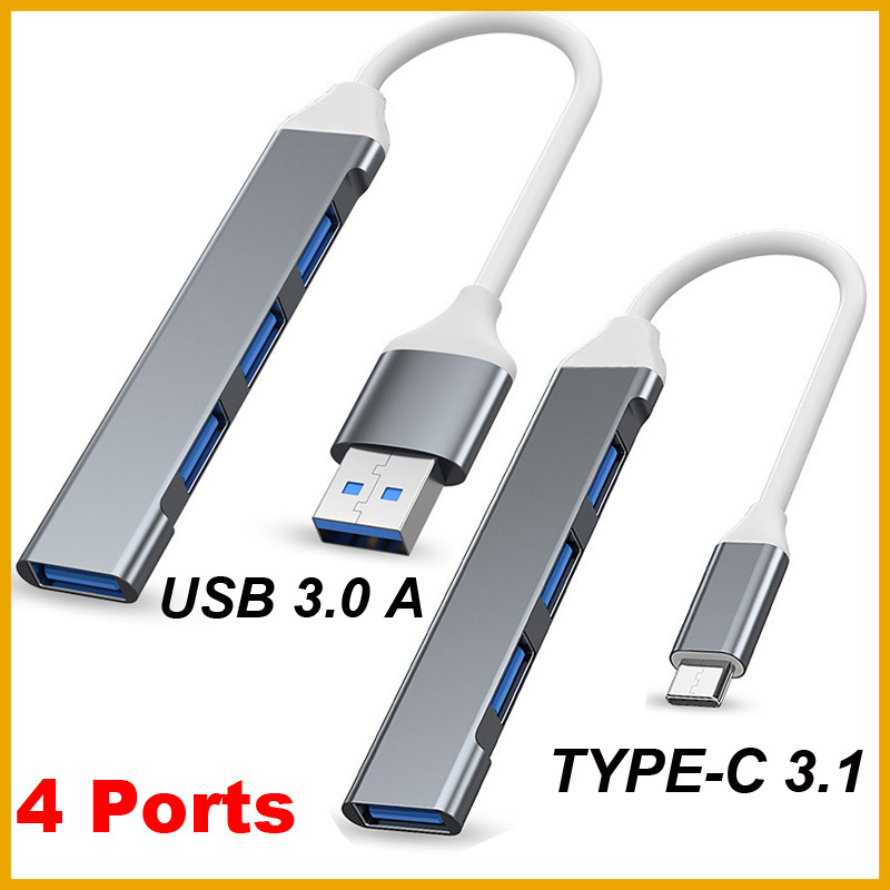 USB 3.0 TYPE-C 3.1 4 Port USB  - огляд і ціна Usb Hub Type C